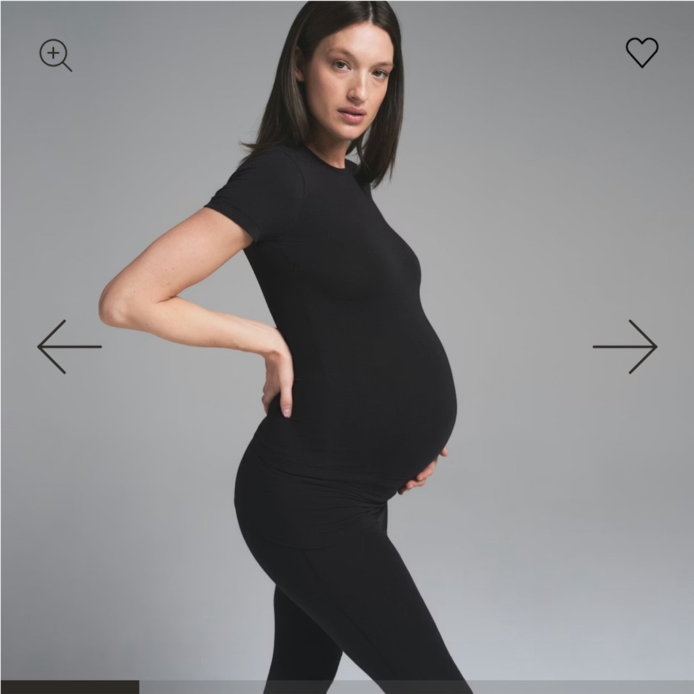 SKIMS cotton jersey Maternity Foldover Pants